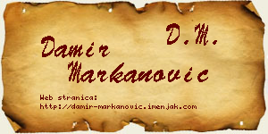 Damir Markanović vizit kartica